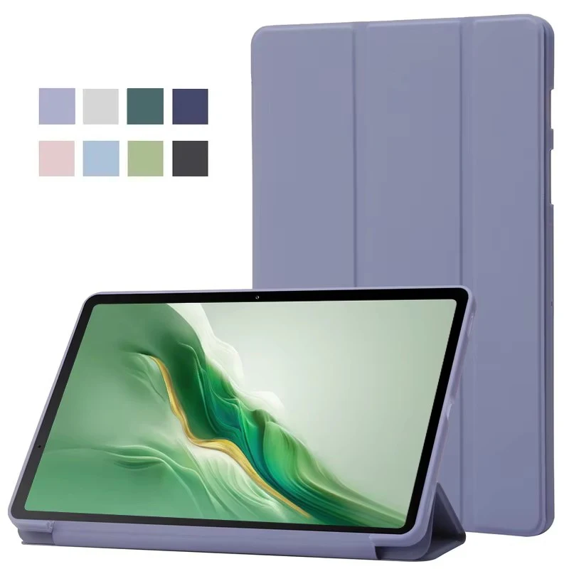 Premium Trifold PU Leather Stand Cover for 12.3-inch Tablet - Soft Back Protection, Sleek Design