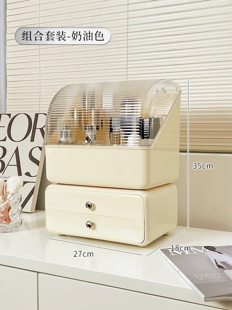 

Storage Cosmetic Tables Up Brush Organizer Box Drawer Desktop Holder Skincare Type Case Makeup Lipstick Make