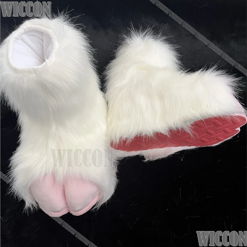 Furry Foot Cute Shoe Fursuit Kigurumi Kig Cosplay Animal Beast Foot Multicolor Furred Costume Gift Holloween Roleplay Customized