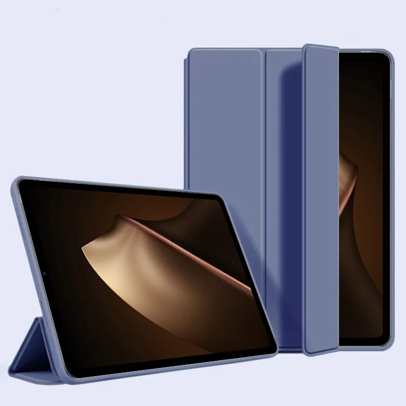 Tri-Folding PU Leather Soft Back Stand Tablet Case - 8.8 Inch Cover