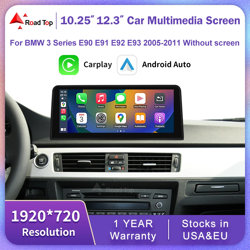 Android Auto Wireless CarPlay Auto Multimedia Touchscreen Radio Für BMW 3er E90/E91/E92/E93 Ohne Fabrik Bildschirm