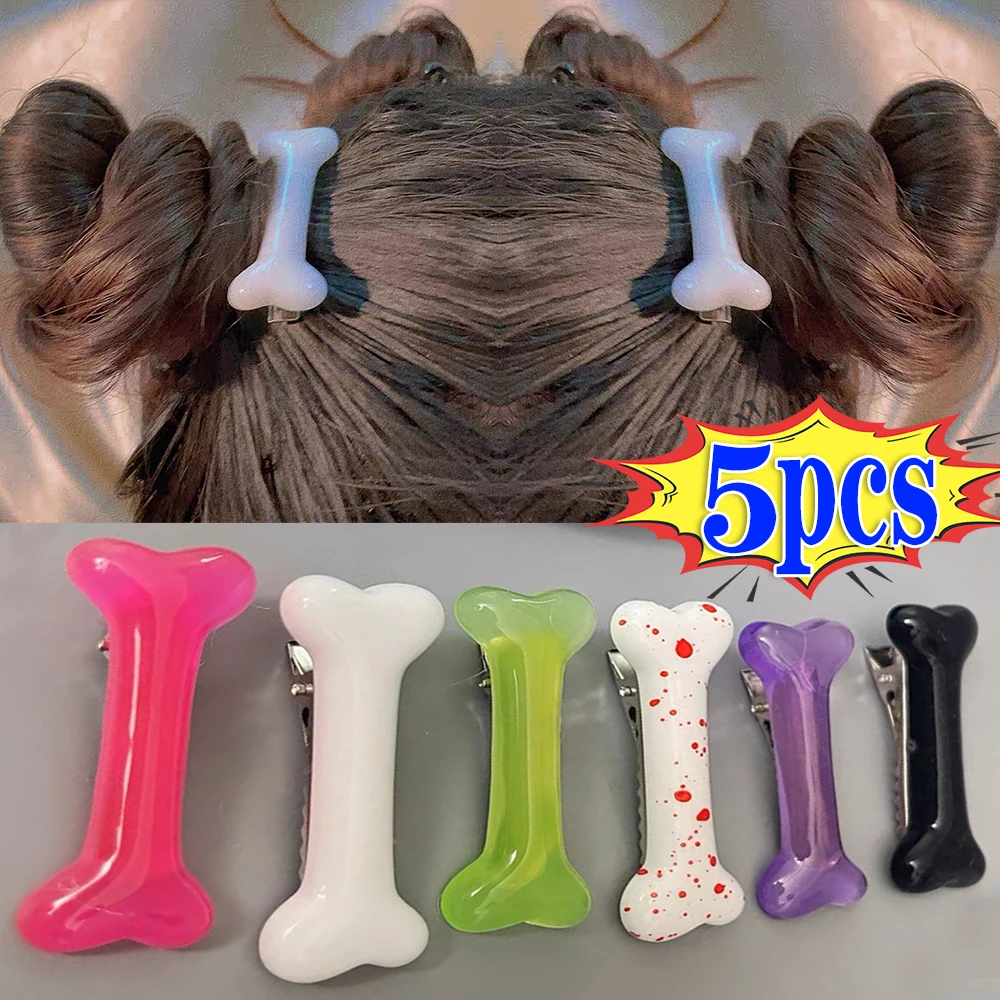 

1/5pcs White Bone Hairpins Fashion Lovely Women Gril Headwear Barrettes Vivid Dog Bone Hair Clips Side Hair Pin Hair Accessories