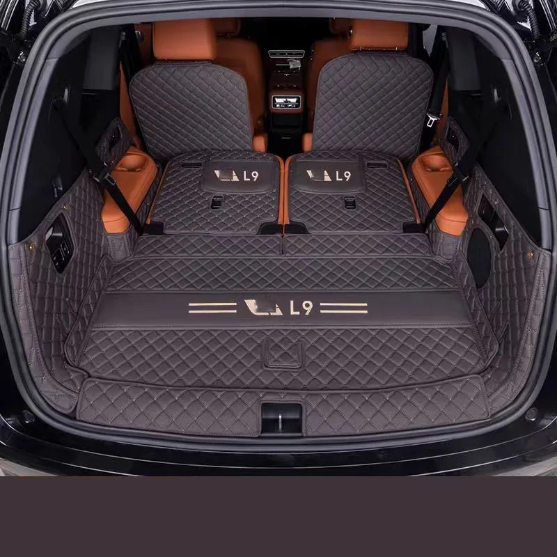 Li Lixiang L9 2022-2024 용 자동차 트렁크 라이너 매트, 바닥 트레이 뒷좌석 등받이 패드, 자동차 인테리어 액세서리