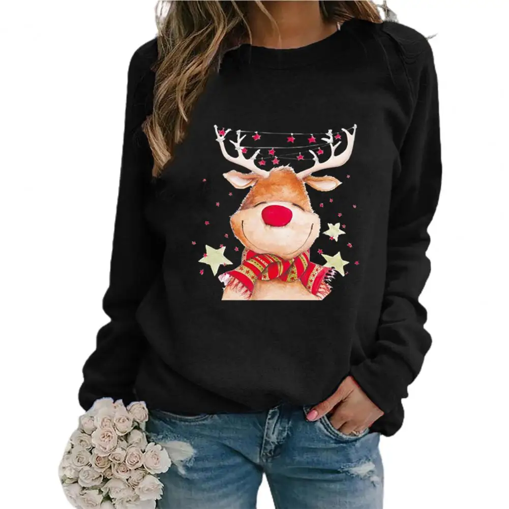 thumbnail image 1 of Suéter de mujer con dibujos animados navideños, suéteres de invierno de manga larga para mujer, suéteres de mujer para estar en casa, suéter de moda, jersey para mujer, 1 of 5