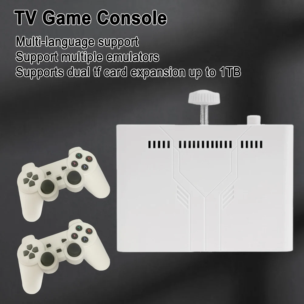 충전식 무선 핸들 비디오 TV 게임 스틱, 플러그 앤 플레이, 리눅스 시스템, 64G, 128G, 256G 내장 12000 게임, Y7 비디오 게임 콘솔
