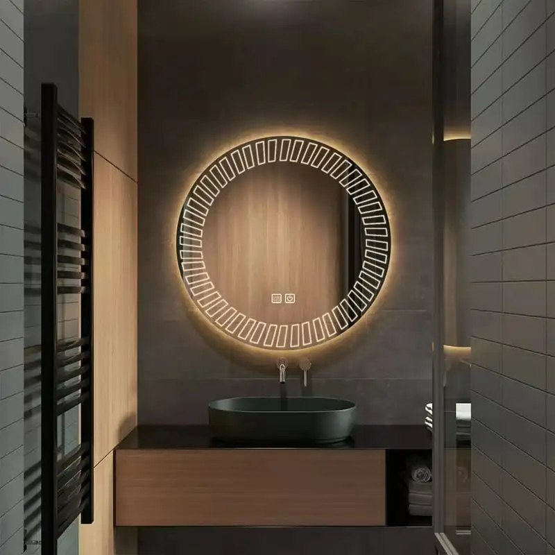 

Round Bathroom Vanity Mirror with Lights, 20