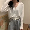 Official Picture New V-Collar Cardigan Outer Wear Short Top Autumn Thin Jacket Long-Sleeved Sweater Women's Fashion 6
