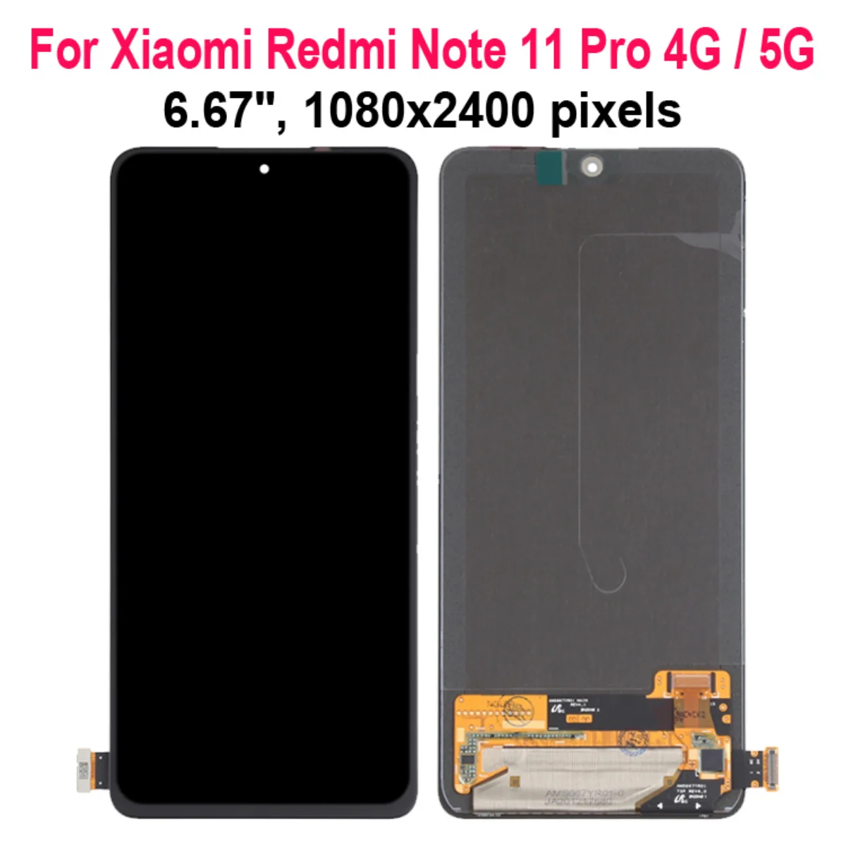 Original AMOLED For Xiaomi Redmi Note 11 Pro Note 11 Pro 5G Pantalla lcd  Display Touch Panel Screen Digitizer Repair Replacement