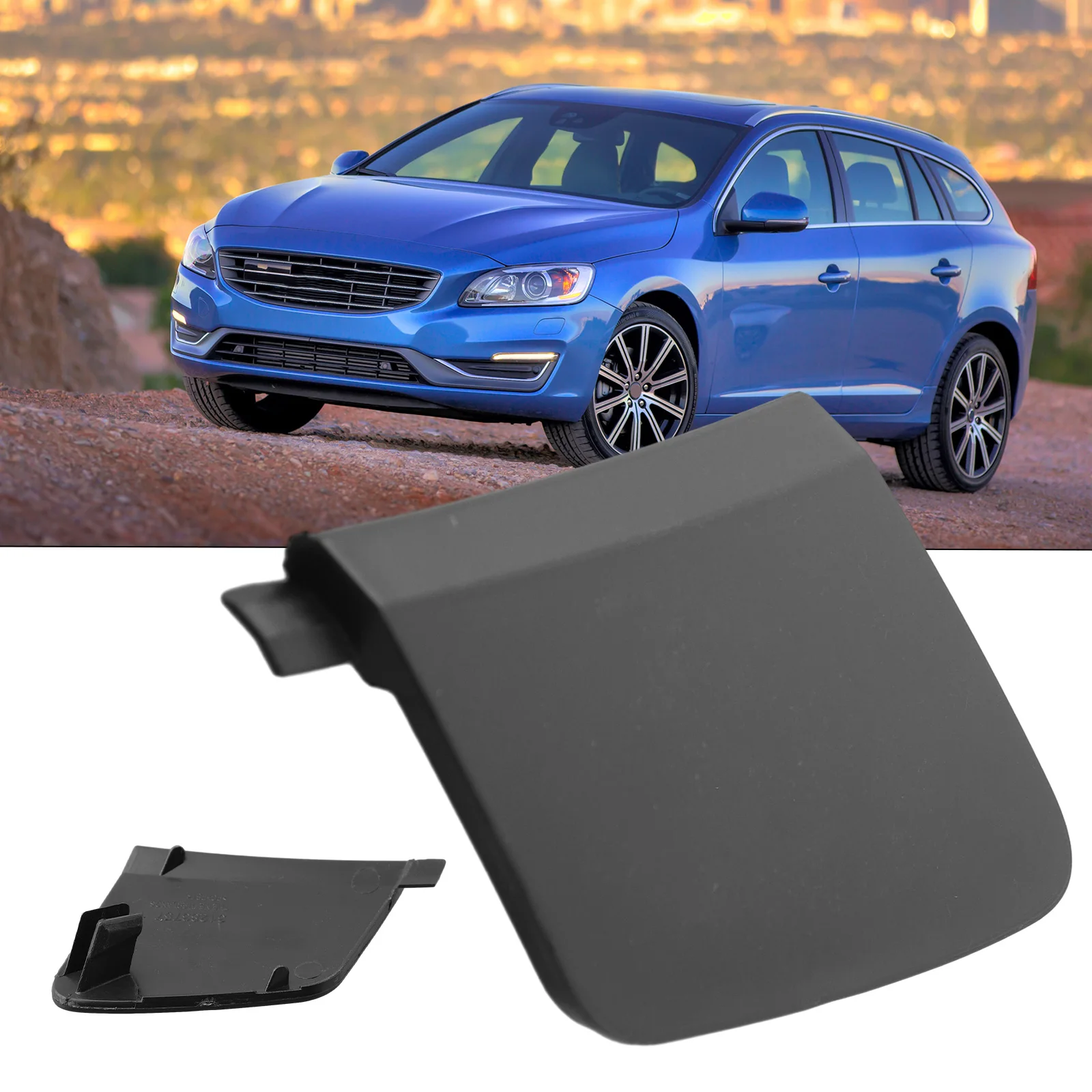 

Car Rear Bumper Tow Hook Eye Cover Cap For Volvo V40 2013-2016 39814200 Rear Bumper Towing Hook Cover Hauling Eye Cap Car Access