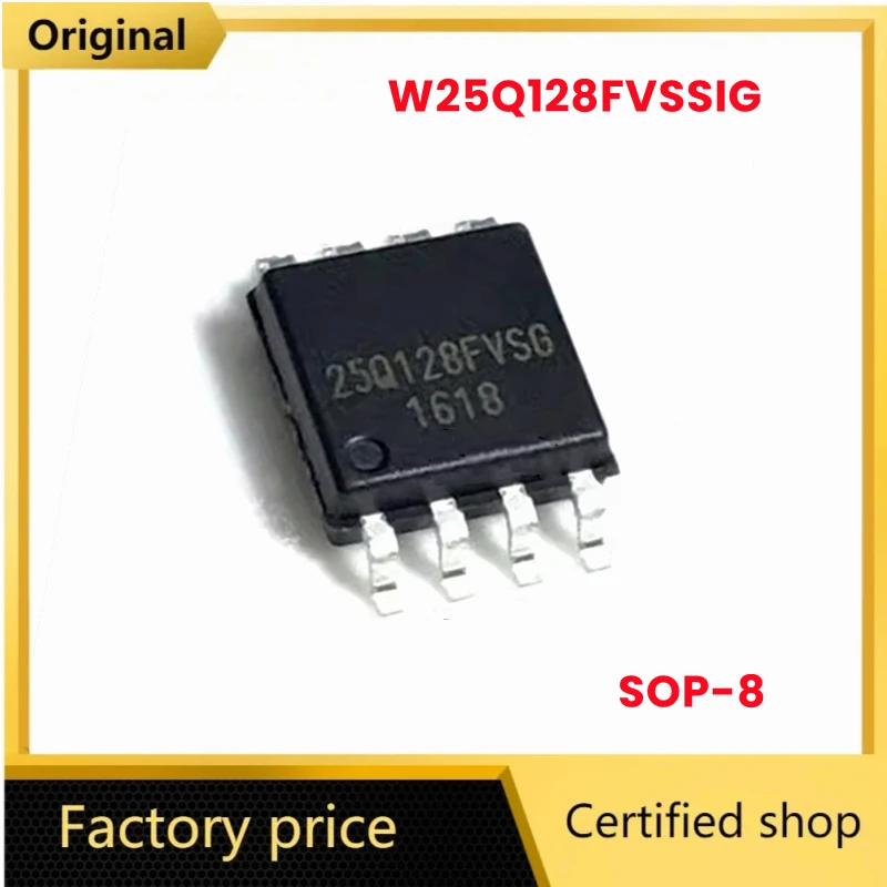 10 Teile/los Original W25Q128FVSG W25Q128JVSIQ 25Q128FVSG 25Q128 W25Q128FVSSIG W25Q128 SOP-8 IC chip – Detail 1