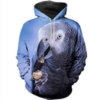PLstar Cosmos parrot 3D printed Hoodies Sweatshirts Mens for women hoodies Streetwear