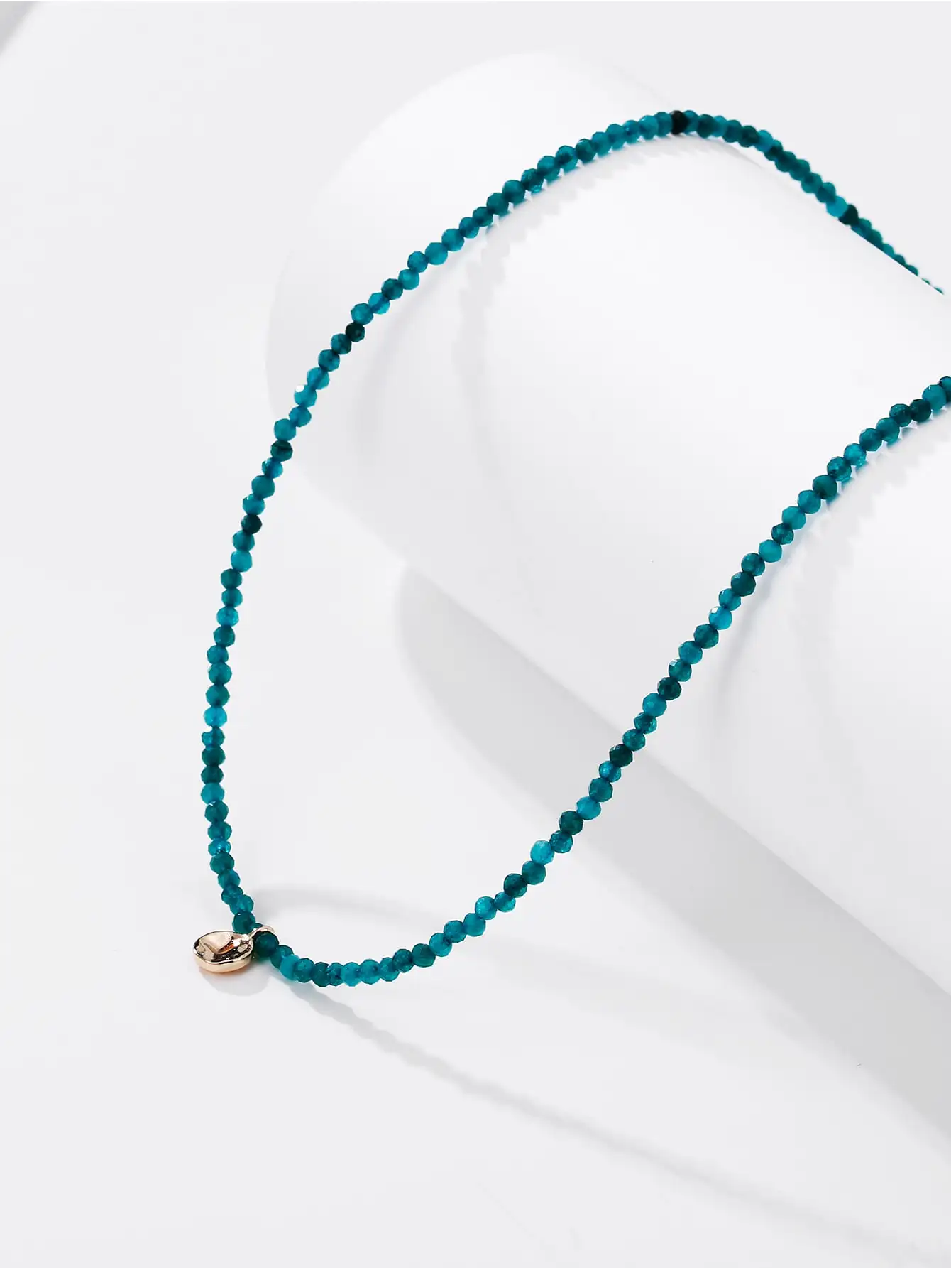 Green Nature Stone Women Fashion Necklace 1pcs