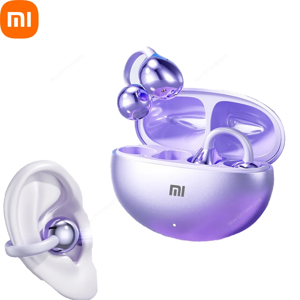 Bluetooth Earphone Xiaomi Open Ear Clip Earbuds ENC Wireless Bluetooth5.4 Headphone Noise Cancelling with Mic for Android iOS