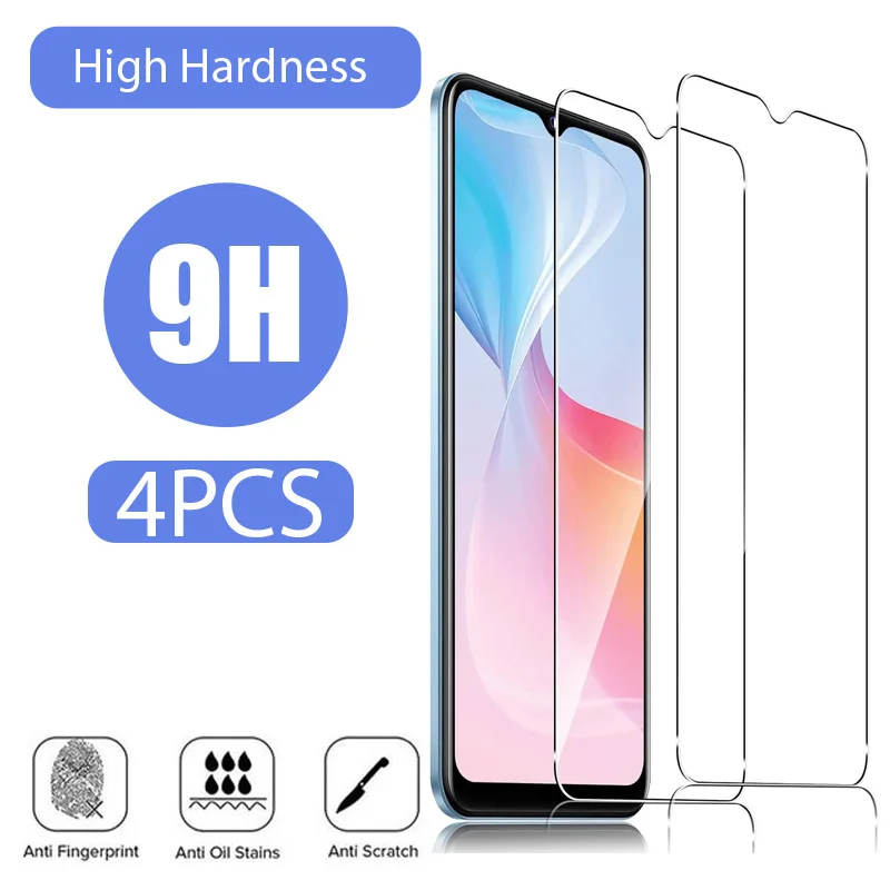 

4Pcs HD Tempered Glass For Vivo Y72 Y76 Y75 5G Screen Protector For Vivo Y31 Y22 Y20S Y20i Y53S Y12S Y55S Y52S Protection Film