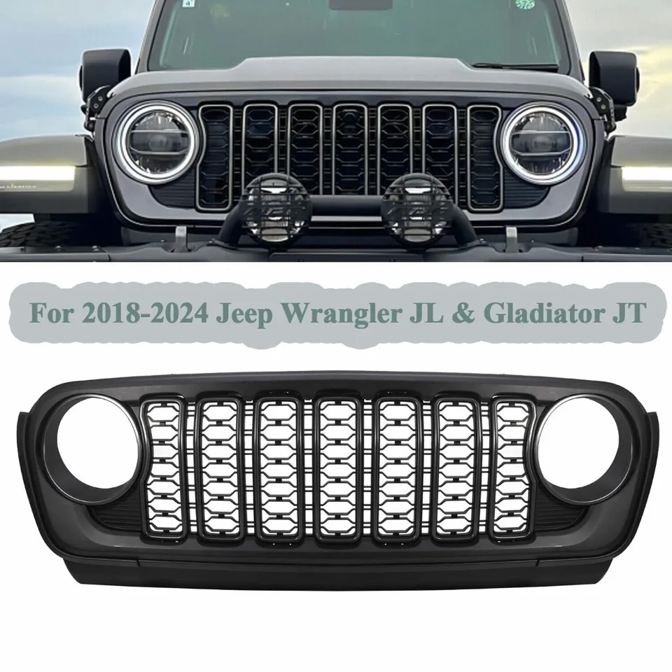 Jeep ラングラー JL型 18〜24年式対応 フロントグリル 新型風 中期