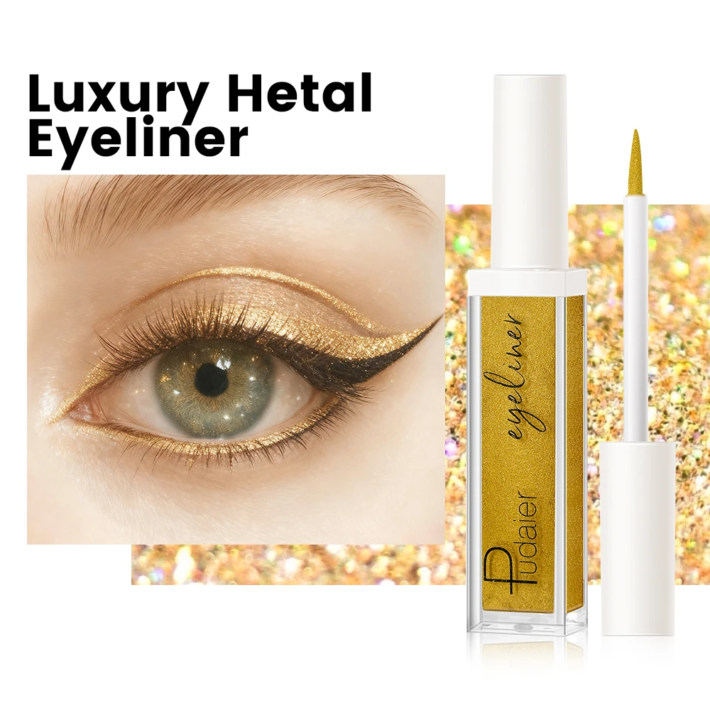 Wasserfeste Mascara Und Metallic Eyeliner Set Für Volumen_voghion.com
