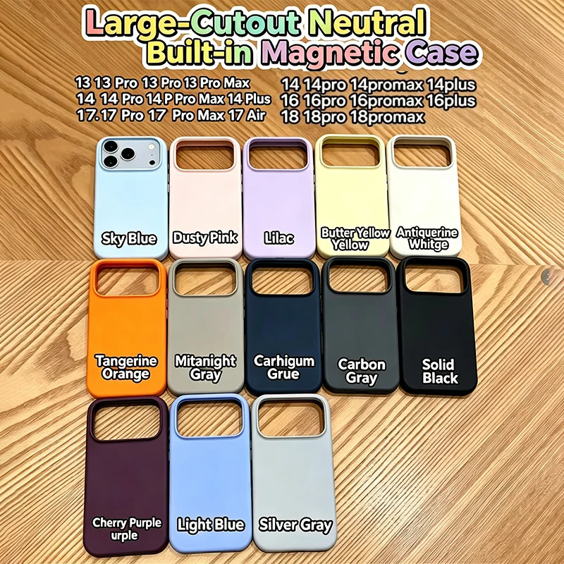 Magnetic Liquid Silicone Phone Case with Built‑in MagSafe and Microfiber Lining