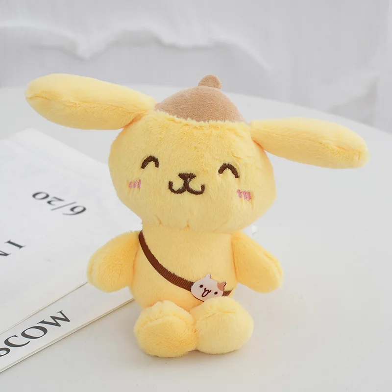 Аниме Sanrio плюшевый Kuromi Cinnamoroll My Melody Hello Kitty Pom пурпурный искусственный кулон аксессуары милые игрушки подарок