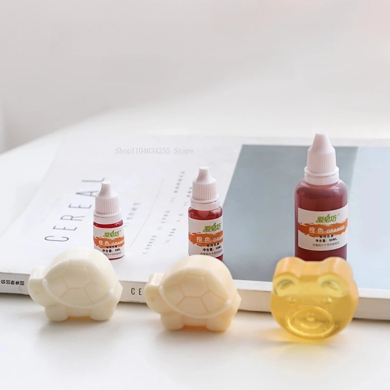10ml/병 7가지 색상 비누 베이스 전문 착색제 DIY 수제 창의적인 모양 아로마테라피 비누 염색 색소