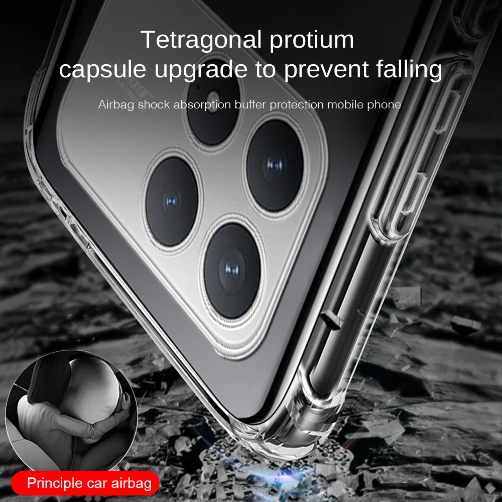 Clear Airbags Soft Cover with Camera Lens Protection