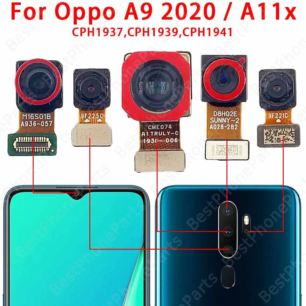 Front and Rear Back Camera For Oppo A9 2020 A11x CPH1937 CPH1939
