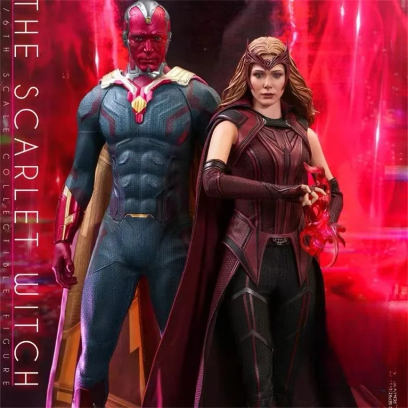Original Genuine Hottoys Tms036 Scarlet Witch Wanda Vision Wanda Django Maximoff 1/6 Scultura Mobile Giocattoli Da Collezione
