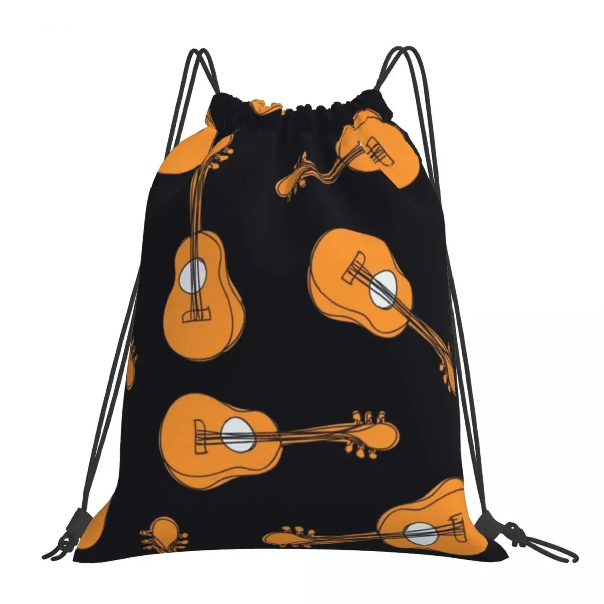 

Оранжевые рюкзаки для гитары, повседневные Портативные Сумки на шнурке, спортивная сумка с карманами на шнурке, сумки для книг для мужчин, женщин, студентов