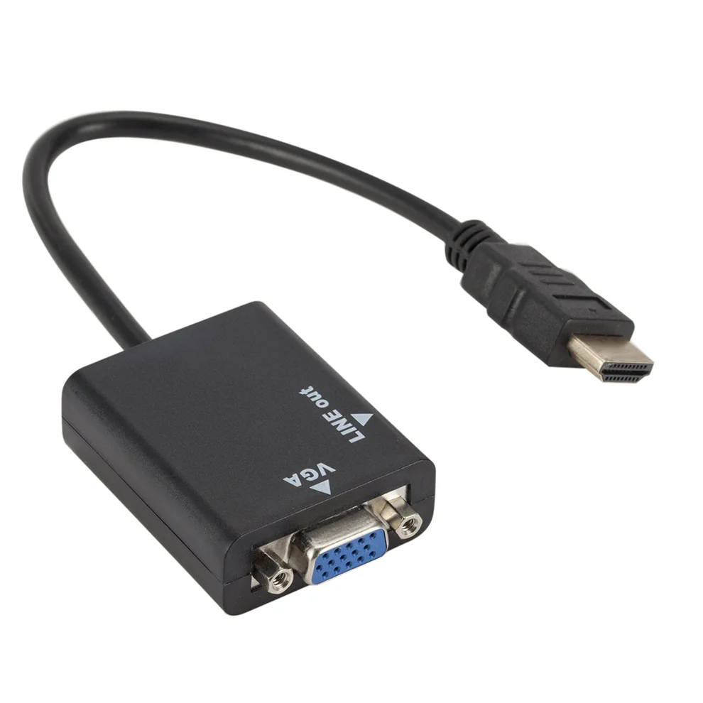 Adapter HDMI-compatible TO VGA With Audio HDTV Male To VGA Female Converter Port