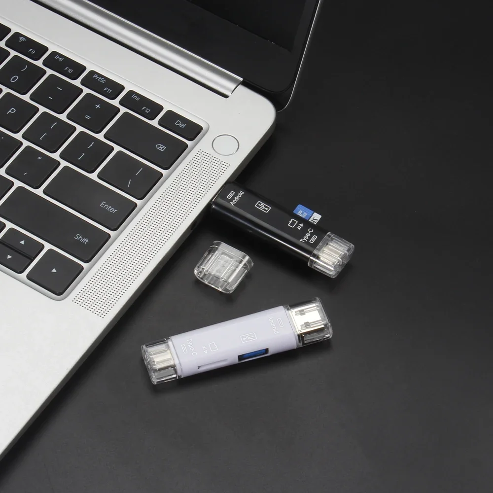 TYPE-C 5-in-1 다기능 카드 리더기 메모리 스틱용 외부 저장 장치 블랙 스트레치 USB 3.0 미니 메모리 카드 카드 리더기