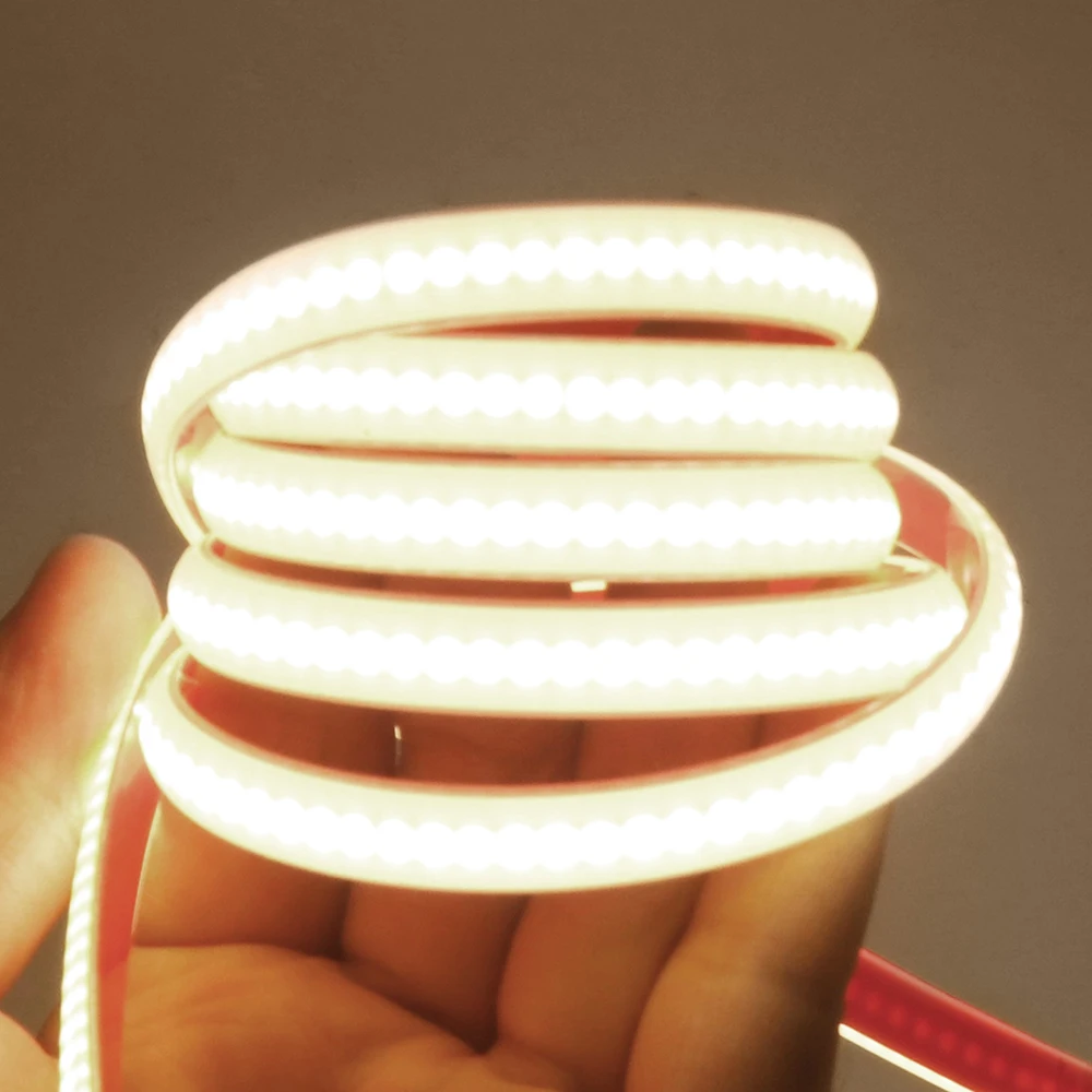 COB LED Strip Light Dimmer Switch EU UK Power Kit 220V 230V 3000K 4000K 6000K 288LED Bright Flex Tape Waterproof Linear Lighting
