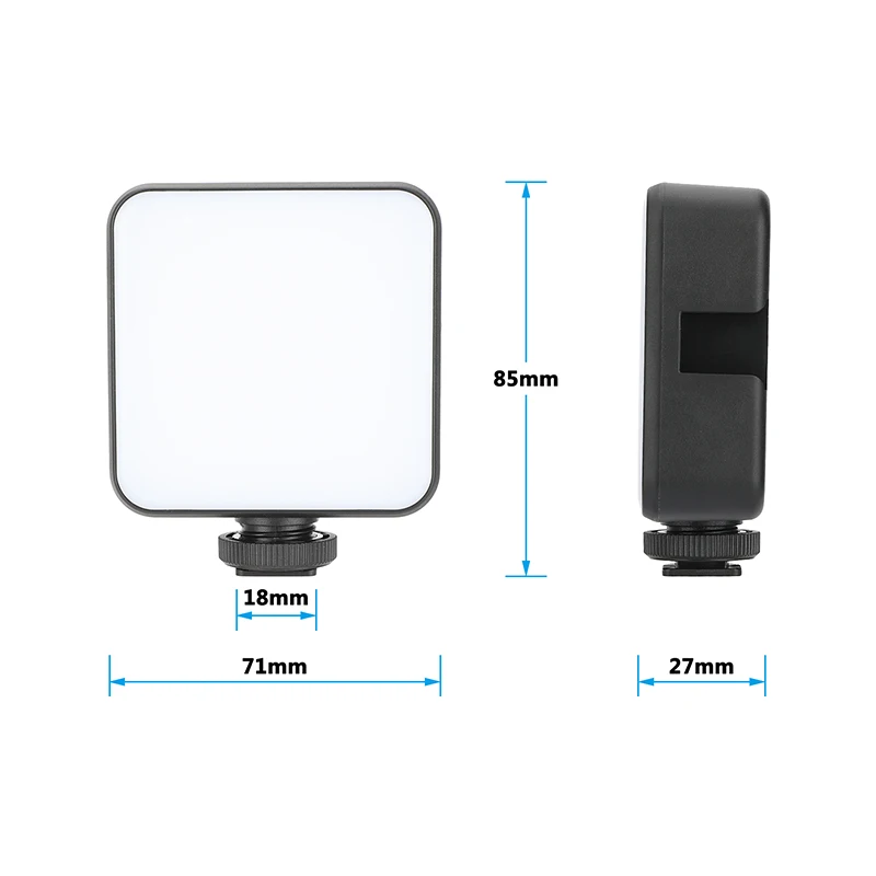 Mini RGB LED Video Fill Light 2500-9000K with Shoe Mount for Camera Tripod Phone
