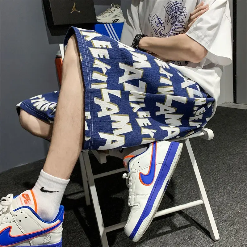 

Summer Casual Beach Shorts Men's Loose Large Thin Sports Basketball Trendy Shorts