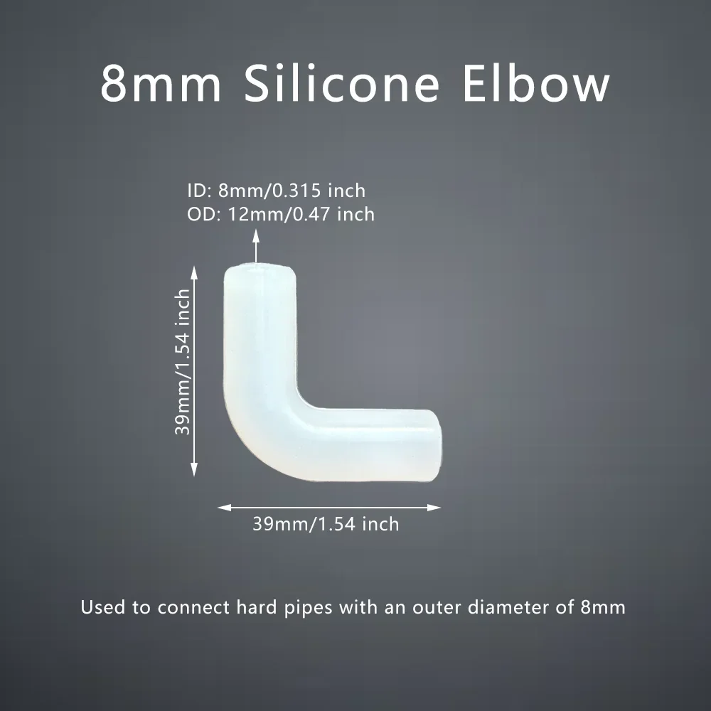 Silicone Elbow Flexible Repair Joint Hard Tube Soft Connector Right Angle Rubber Coupling Pipe Fish Tank Irrigation Garden