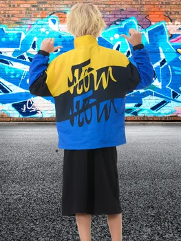 Children's hip hop suit set black yellow hooded children's street dance suit campus sports suit runway set for boys girls 2