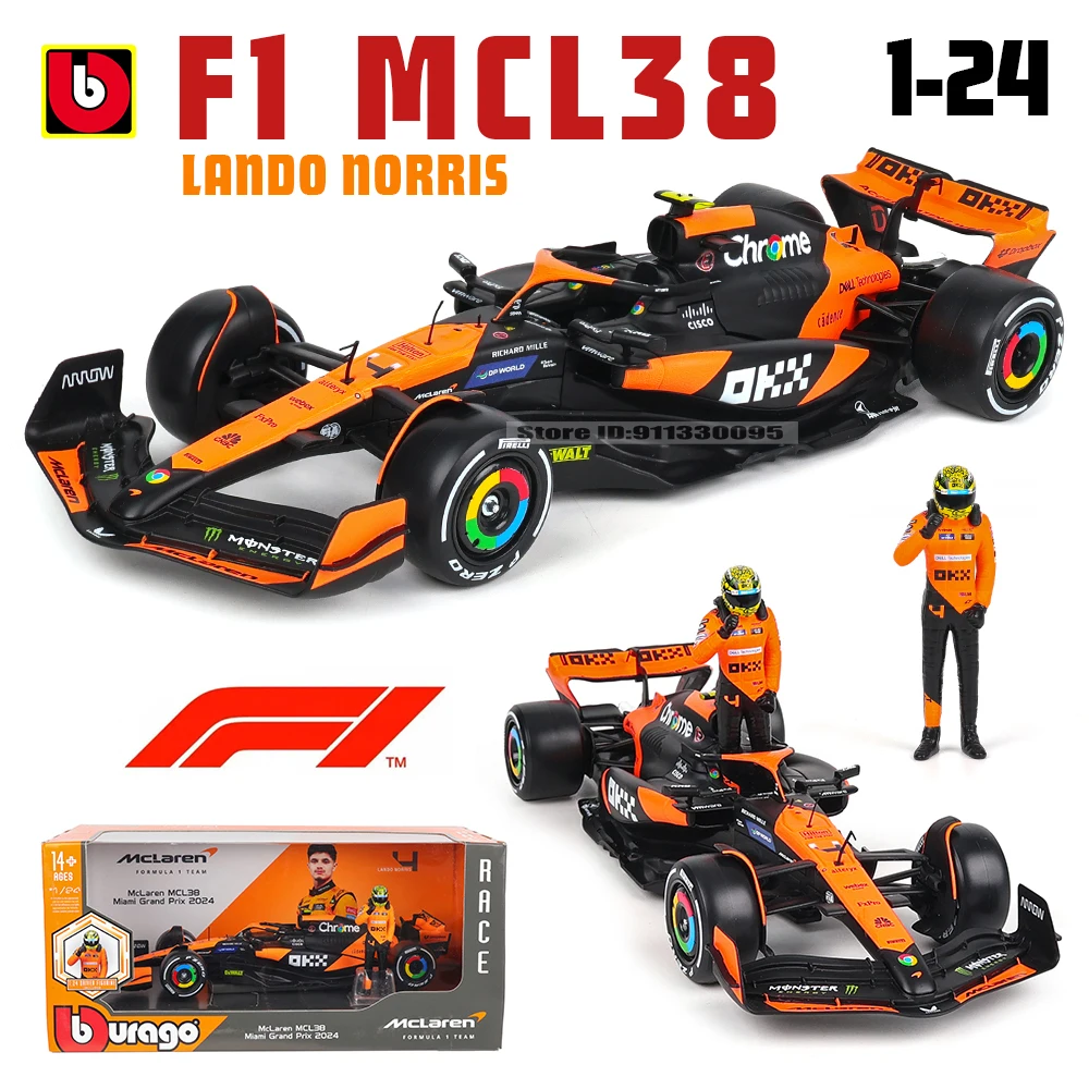 ブラーゴ 1/24 2024年 マクラーレンF1チーム+勝利人形 4