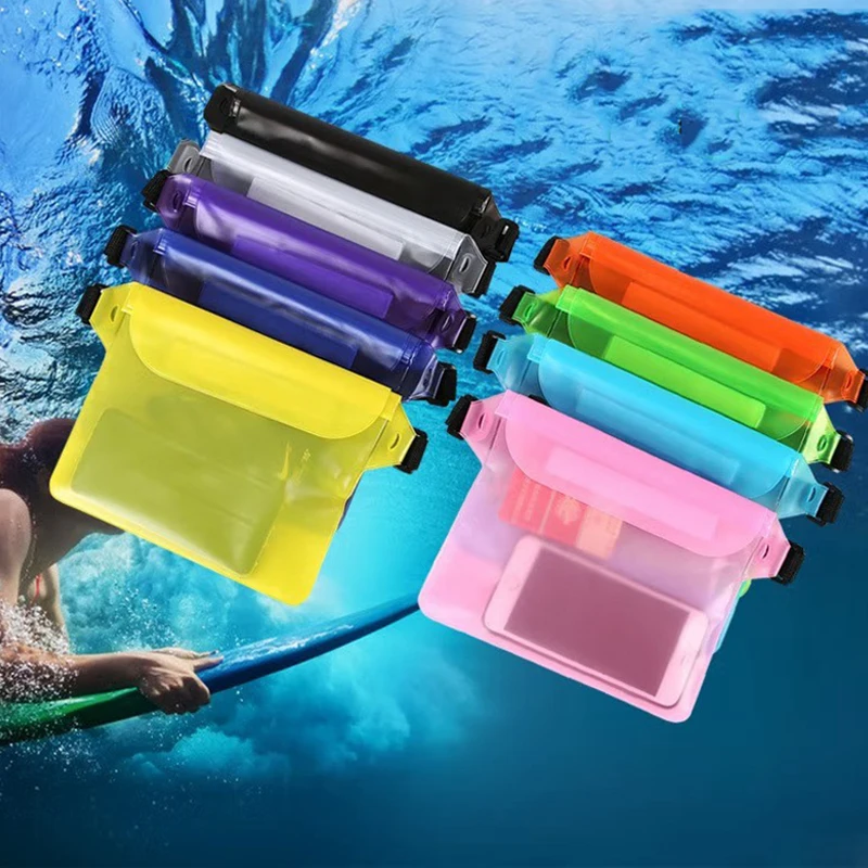 

3 Layers High Waterproof Sealing Swimming Bag Large Size Transparent Underwater Dry Protection Bag For iphone mobile phone pouch