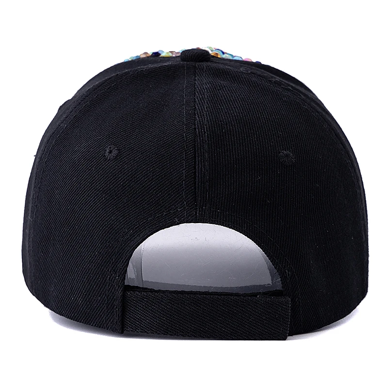 Women's Diamond Inlay Adjustable Baseball Cap Casual Plain Fashion Streetwear Outdoor Hat Simple Design Hot Sale