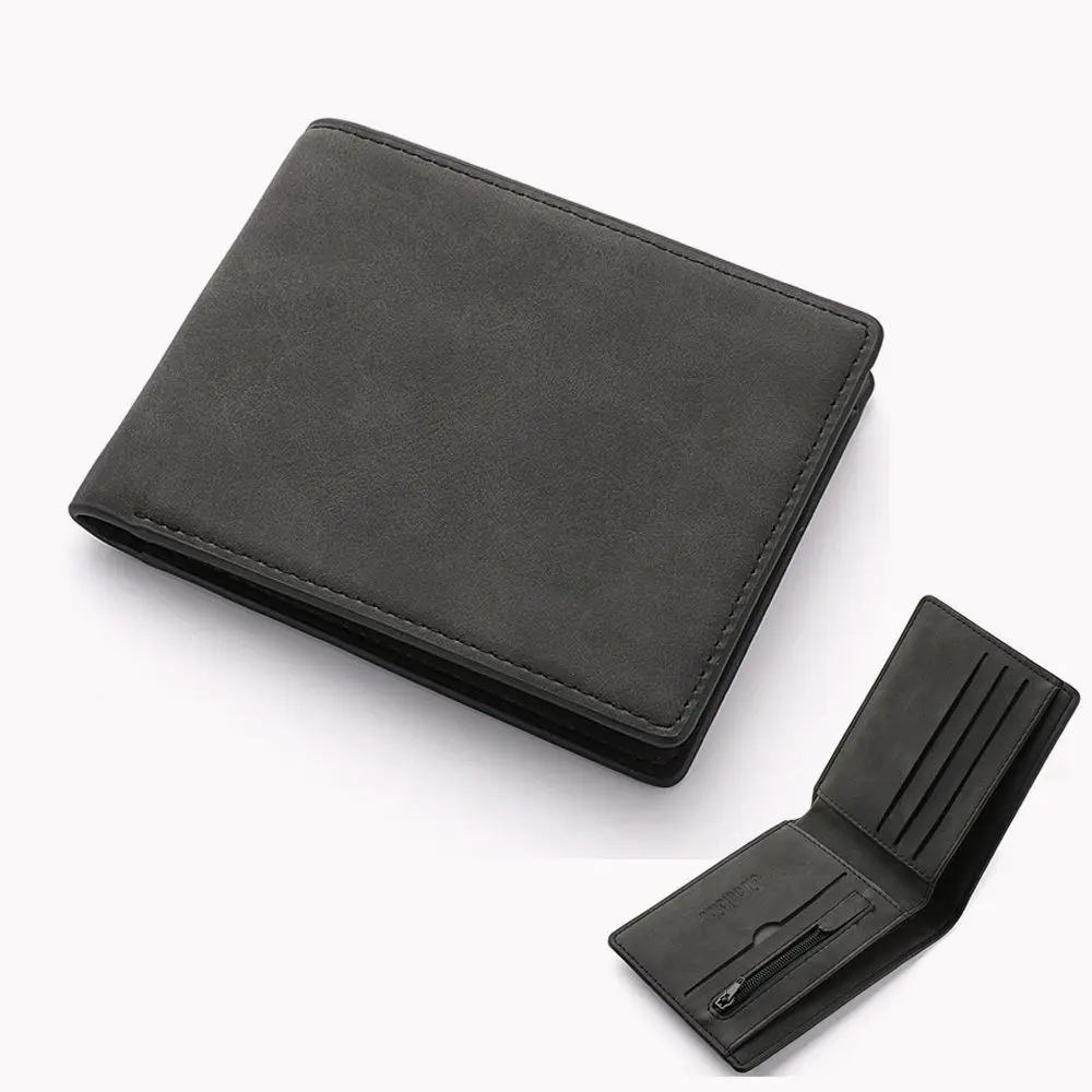 Fashion PU Leather Men Wallet Multi-card Slot Folding Coin Purse Large-capacity Money Bag 1