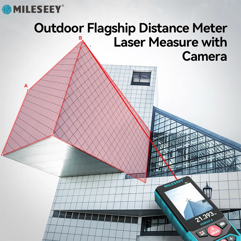 Mileseey S7 Outdoor Laser Distance Meter with Camera Viewfinder P2P Measure  and Bluetooth