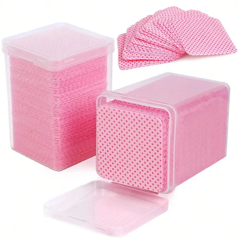 Nail Polish Remover Lint Free Cotton Pads Cleaning Wipes