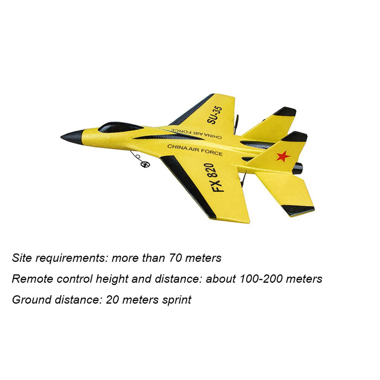 Avião Speed Plane Controle Remoto SU-35 Flexível e À Prova D'água - Alcance  até 120m