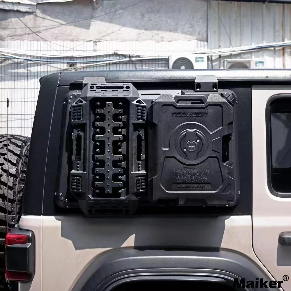 

4x4 Aluminum Car Side Window Expansion Panel Kits With 9L tank Bracket Traction Board for Jeep Wrangler JL 2018+ Maiker offroad