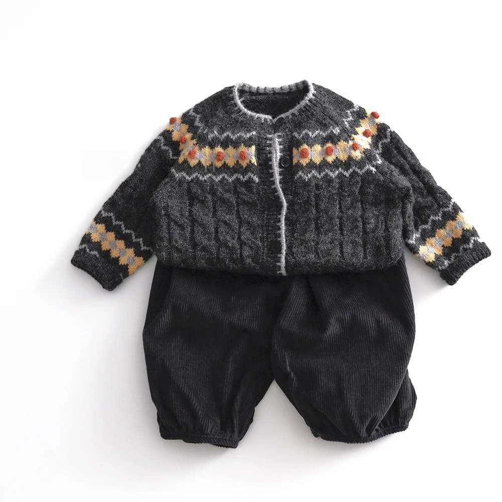 Kids Korean Style Sweaters and Cardigans for Autumn