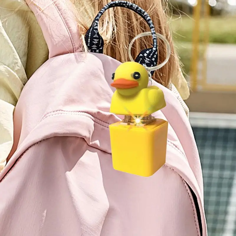 1PC Quacky Duck Keyboard Fidget Toys Keychain Keyboard Toys Finger Button Clicker Sensory Toys Stress Relief Gifts