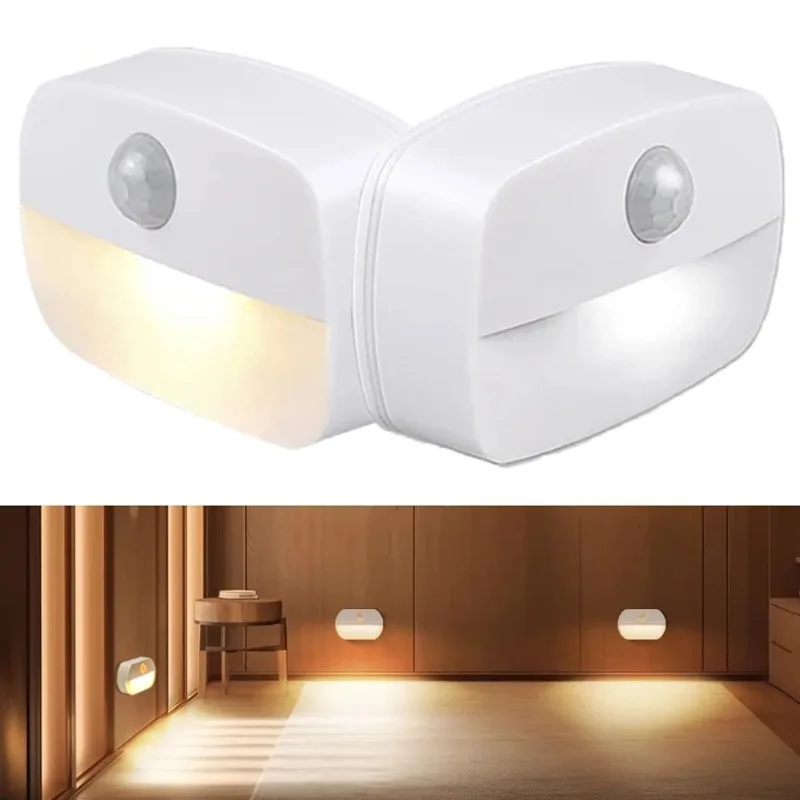 

Motion Sensor Light LED USB Night Lights AAA Battery Powered Lamp for Bedroom Kitchen Stair Hallway Wardrobe Cupboard Lighting