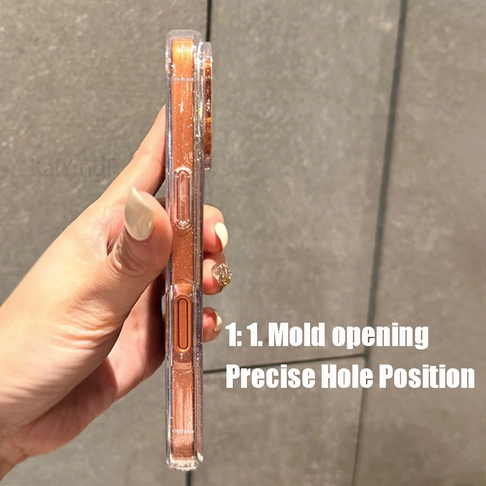 Elegant Sparkling Clear Luxury Case with Soft Silicone Transparent Bumper