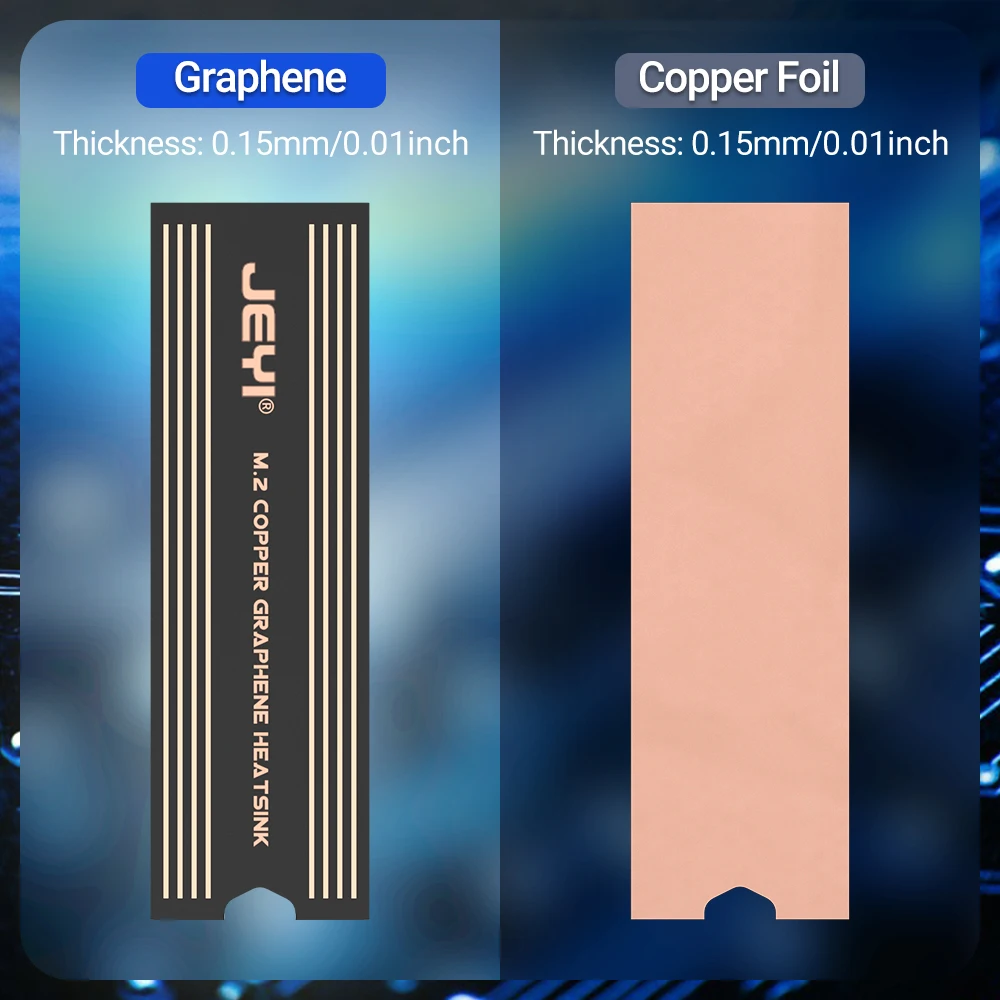 Jeyi-dissipador de Calor de Grafeno para Laptop Radiador de Camada Dupla Design de Folha de Cobre Refrigerador para pc Nvme Ngff 2280 Drive M.2 Ssd - Imagem 4