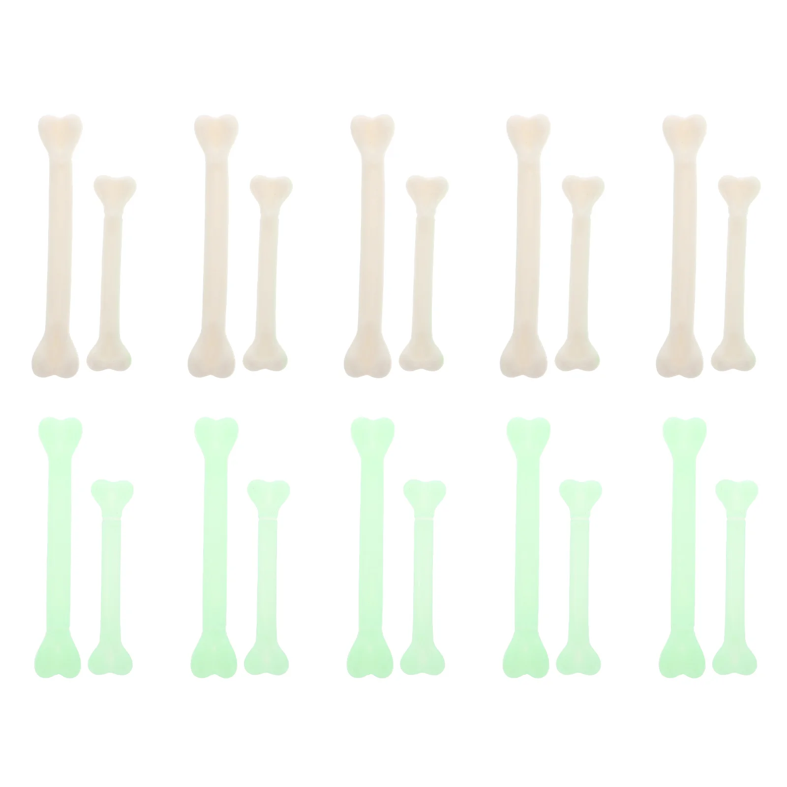 

20 Pcs Luminous Bones Toy Adornments Toys Halloween Props Ornaments Plastic Supplies for