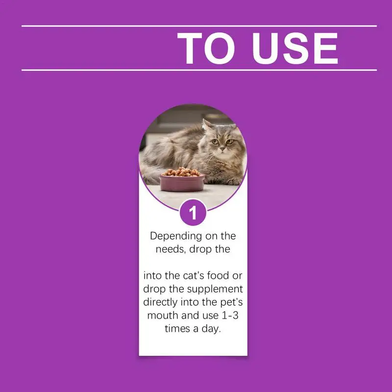 Cat Body Care Dropss For Indoor Cats All-in-1 Multi Liquid Body Care Drops Daily Supplement 60ml Drops For Supports