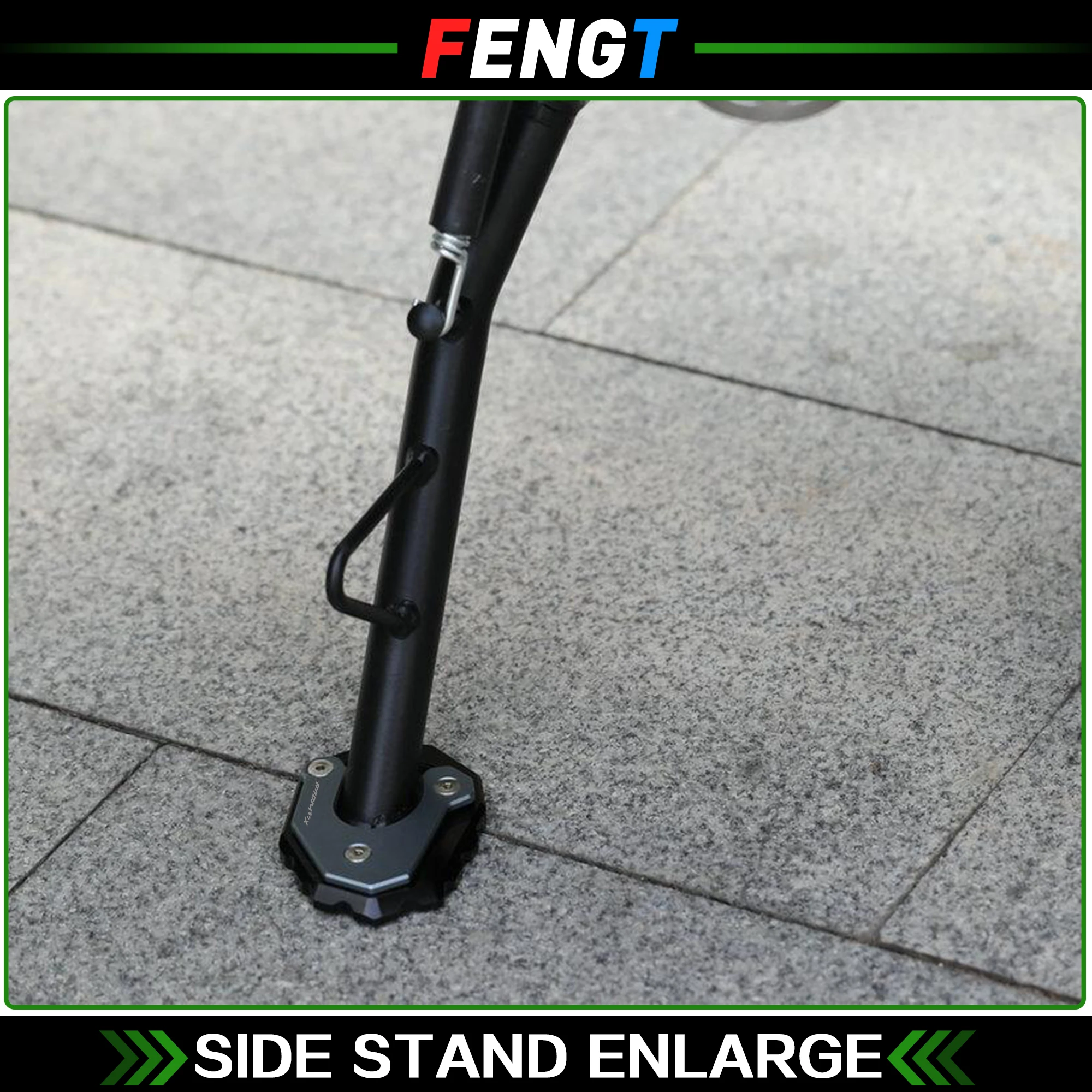 Enhanced Motorcycle CNC Kickstand Foot Extension Pad Support Plate Pedal Footrest